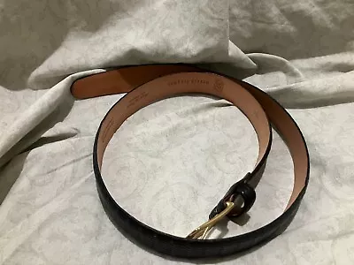 Martin Dingman Made In USA Basket Grain Italian Calfskin Belt Black 80/32 500777 • $40