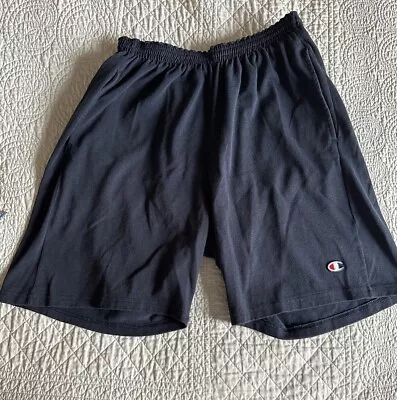 A1 Vintage 90s Champion Athletic Shorts Adult Large Blue Pockets Drawstring Men • $12.99