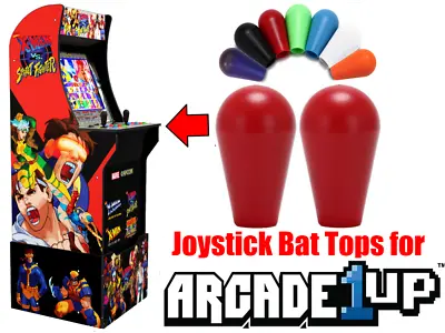 $10.95 • Buy Arcade1up X-Men Vs. Street Fighter - Joystick Bat Tops UPGRADE! (2pcs Red)