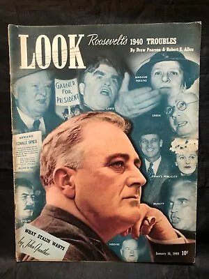 Vintage Look Magazine January 16 1940 • $18.99