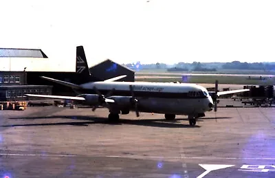 35mm Slide  Vickers Vanguard At Manchester Airport Approx 1978 • £3.99