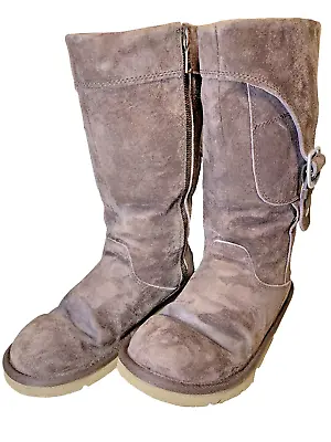 Ugg 5132 Cargo Iii Women's Size 7 Brown Suede Leather/sheepskin Boots Clean • $44.99