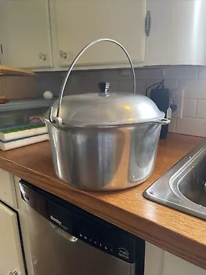 $80 • Buy Vintage Majestic Cookware Cast Aluminum Pot, Dutch Oven W/Lid & Grate