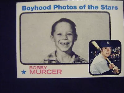 BOBBY MURCER YANKEES 1973 Topps BOYHOOD PHOTOS Of STARS Baseball Card #343 CUBS • $1.79