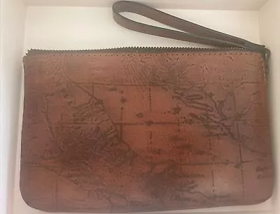 Patricia Nash Viani Leather Map Sienna Brown • $20