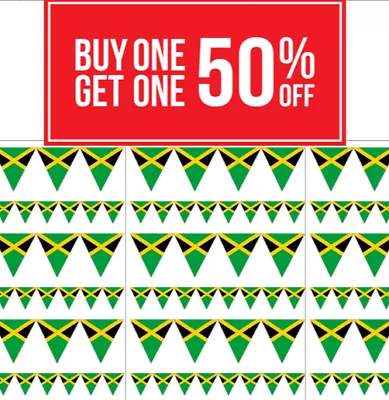 10 Metre 20 Flags Jamaican Independence Day Jamaica Party Bunting Banner • £5.95