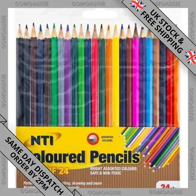 New 20 Colouring Colour Coloured Pencils Pack Children Kids School Art Craft Fun • £3.29