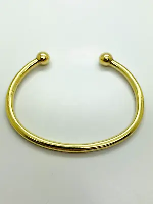 9ct Yellow Solid Gold Ladies Torque Bangle – 3.6mm • £630