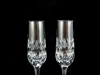 2 Nachtmann Bamberg Crystal Glass Champagne Flutes Wine Glasses Mint! • $89.97
