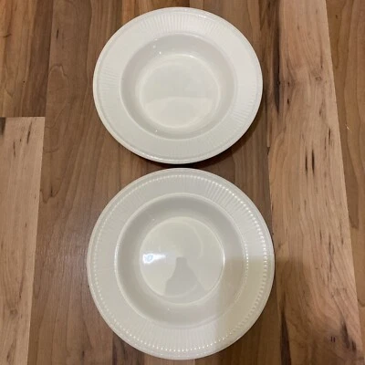 £10 • Buy Wedgwood - Queens Ware - EDME - Pair Of Rimmed Soup Bowls - 8”