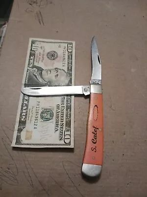 Case 4254 Pocket Knife ( PERSONALIZED ENGRAVING ON HANDLE  &  MISSING LOGO ) • $11.12