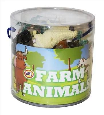 Plastic Wild Farm Yard Animals Model Figure Kids Toys Both Indoor/Outdoor Play • £7.93