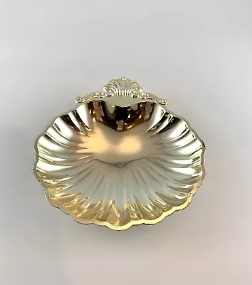 Vintage Silver Plated Footed Clam Shell Candy Dish 6” • $13