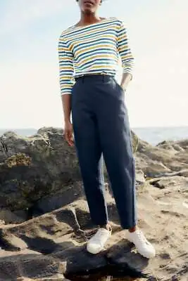 Seasalt Women's Trousers - Navy Island Sunset Tapered Trousers - Regular - Marit • £40.75