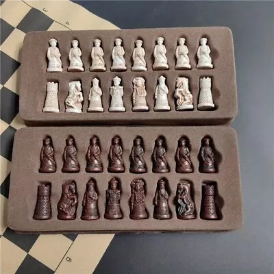 Intricate Resin Chess Piece Set- Vintage Art Style - Great Gift For Chess Lovers • $34.99