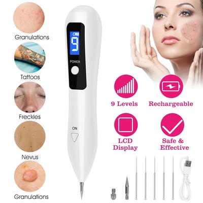 $30.27 • Buy USB LCD Skin Tag Repair Kit Age Spots Freckles Treatment + 6 Replaceable Needles