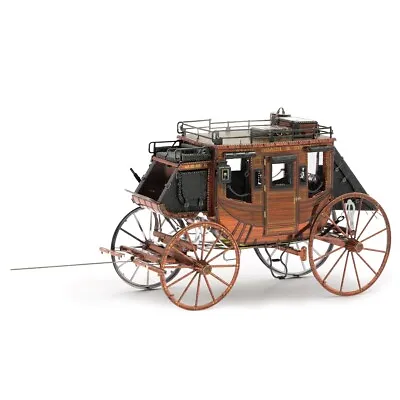 Fascinations Metal Earth Wild West Stagecoach 3D Steel Puzzle Model Kit MMS189 • $18.95