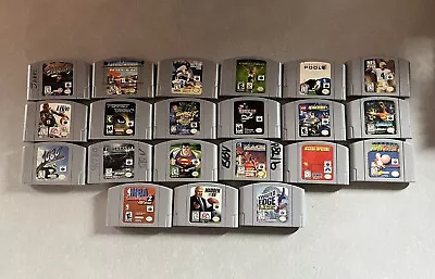 Nintendo 64 N64 Lot Of 21 Cart Only Resident Evil Rampage 2 Yoshi Superman • $86