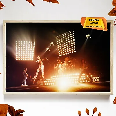 $159.99 • Buy Freddie Mercury Queen Band Concert Reproduction Photo Poster Canvas Metal Prints