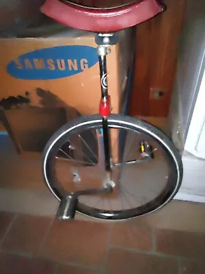 Vintage Sears Roebuck & Co Unicycle Red/Black 20 Wheel 24 From Crank-  TopSeat • $55