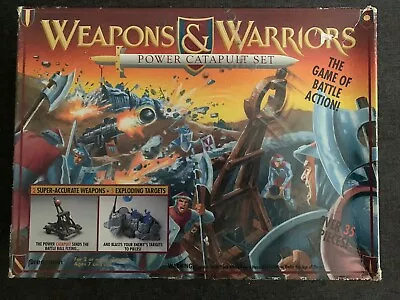 Vintage 1994 Pressman Board Game Weapons And Warriors Power Catapult Set • $50