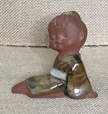 Vintage Japan Uctci Terracotta Girl Figurine Matte And Glossy Finish • $20