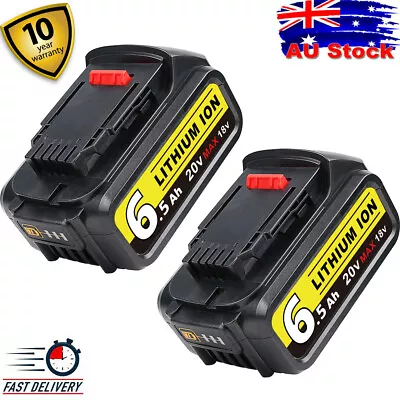 2x For DEWALT 18V BATTERY 6.5Ah XR DCB184 DCB184-XE LI-Ion Slide DCB182 DCB200 • $55.90