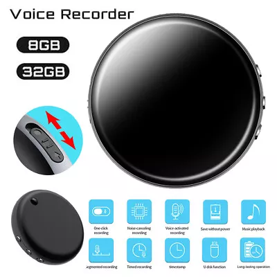 Mini Voice Activated Recorder Small Digital Recording Hidden Listening Device • $31.52