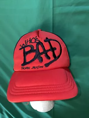 Michael Jackson Official  Who's Bad  2009 Trucker Hat (USA) • $26