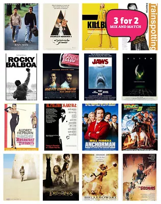 £5.99 • Buy Classic Cult Film Posters, Movie Posters A3 A4 - Free Delivery - 3 For 2