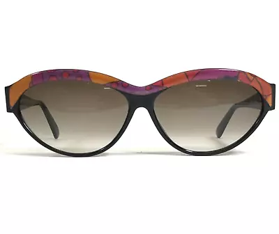 Vintage Emilio Pucci Sunglasses 91030 PU/49 Black Round Frames With Brown Lenses • $199.99