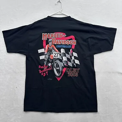 Vintage Harley Davidson Shirt Men XL Black Oley Pennsylvania Rocky Burnart Biker • $64.95