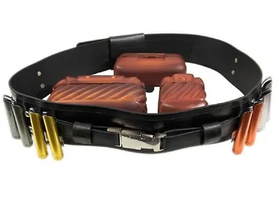 ANAKIN Black Full Belt Pouches Capsules Jedi Costume Prop Accessories • $66.90