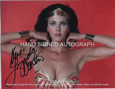 Lynda Carter Wonder Woman Autographed 8 1/2 X 11 Color Photo / Coa • $42