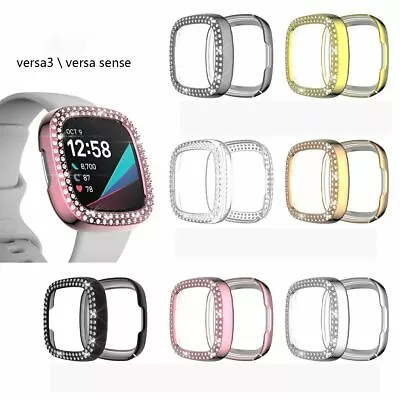 For Fitbit Versa 3 / 2 Fitbit Sense With Diamond Cover Screen Protector TPU Case • $9.99