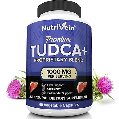 Nutrivein TUDCA Liver Support Supplement 1000mg - Liver Detox And Cleanse • $26.99