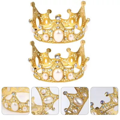 Crown Cake Topper Tiara Cupcake Toppers Mini Queen Headpiece Headdress Decor-KA • $11.74