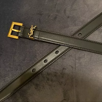 $229 • Buy YSL Saint Laurent Slim Belt Sz 90