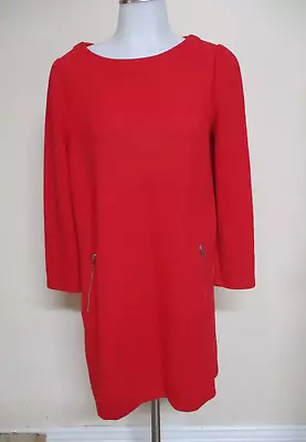 * NEW * GAP Red Stretch Zipper Pocket Pullover Dress Sz S NWT $ 69 • $1.99