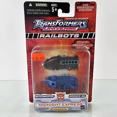 Transformers Universe Railbots MIDNIGHT EXPRESS Train Micro Master 2004 NEW • $29.95