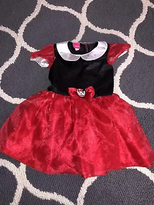 Disney Toddler Girls Minnie Mouse Dress Black Red Dress Up Costume Size 2T • $15