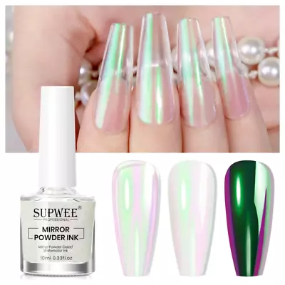 Liquid Chrome Nail Polish Powder Mermaid Aurora Metallic Nail Polish C • $6.99