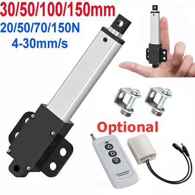50N DC 12V Micro Mini Linear Actuator Stroke 30mm 50mm 100mm 150mm Fast Speed • $24.79