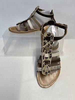 K. Jacques St. Tropez Buffon Printed Leather Animal Sandals 38 • $79.99