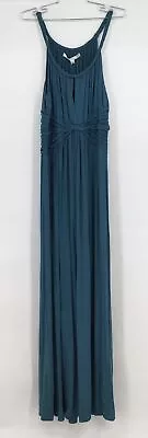 NWT Max Studio Women's Blue Keyhole Scoop Neck Sleeveless Maxi Dress - Size L • $9.99