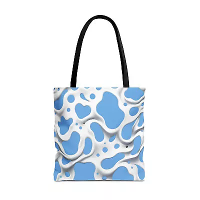 Funky Baby Blue Cow Print Tote Bag |Stylish & Playful |Fashionable Gift For Her  • £13.12