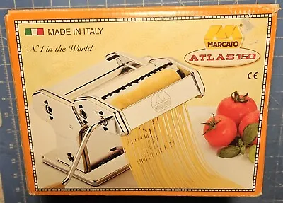$79.99 • Buy Marcato Atlas Pasta Maker Model 150 Deluxe Hand Crank Machine Made In Italy Nice