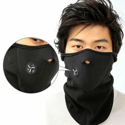 Black Anti Dust Bike Mask Scarf Snood Face Mouth Masks Cycling Motorbike BMX  • £3.75