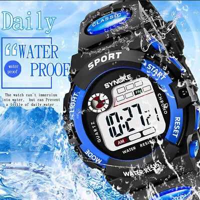 Unisex Electronic Watch Sport Waterproof Digital Luminous Week Display Watch • $12.29