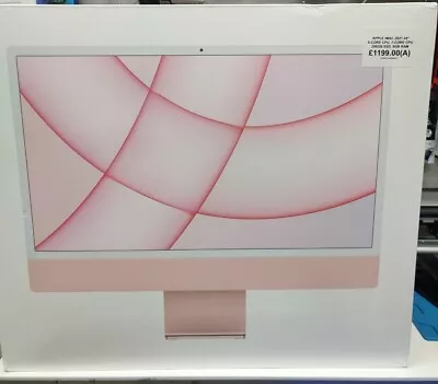 £1099 • Buy Apple IMac 24  (256GB SSD, Apple M1, 3.20GHz, 8GB, 7-Core GPU) Pink -...